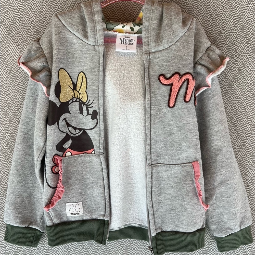 Disney Minnie Mouse - Gold bow Ear Minnie Hoodie (Size 5) - Picture 5 of 6